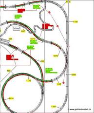 Sichtbare Strecke entlang der Bergflanke